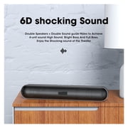 Wireless Bluetooth Speaker 6D Surround Stereo Voice Call FM AUX TF USB For Laptop PC Theater TV Sound Bar Loudspeaker Subwoofer ,Impactful Volume Boost