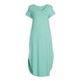 thumbnail image 6 of Time and Tru Women's Maxi Dress with Short Sleeves, 6 of 6