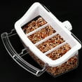 thumbnail image 6 of Hanging Bird Cage Feeders, Four Grid Transparent Food, Parrot Feeders, Universal Hanging Bowls, Water Bird Water Bowl for Parrot Pigeon, Food Feeding Containers for Home, 6 of 8