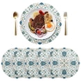 thumbnail image 5 of Ryvnso Indian Print Round Plate Mats Dining Table Placemat Set of 4 for Holiday Decoration, 5 of 7