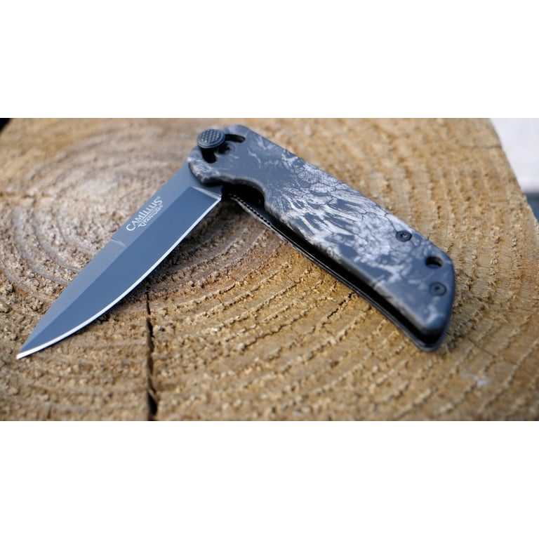 Camillus THIN BLUE LINE 7.75 in. Assisted Open Folding Knife in Blue 19653  - The Home Depot