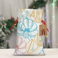 thumbnail image 6 of ZICANCN Christmas Gift Bags, Rose Beautiful Seamless Floral Reusable Fabric Drawstring Storage Bags with Drawstring, Medium Size, 6 of 7