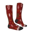 thumbnail image 3 of Picia Women Crew Soft Moisture-wicking Socks Merry Christmas Pattern Design Cotton Socks, One Size fit All, 3 of 9
