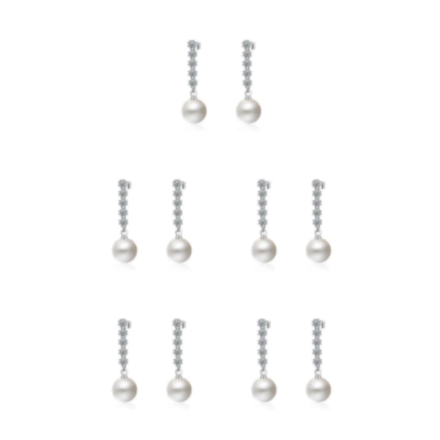 Minnieouse 2 piezas de cobre para mujer, perla, gota para el oído, colgante decorativo, repuesto para citas, fotografía, pendiente, adorno de Type2 NO2
