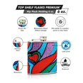 thumbnail image 4 of Hip Flask Holding 6 oz - Rhinestone Heart Pattern Design - Pocket Size Stainless Steel Rustproof Screw-On cap - Purple green Red and Blue Finish, 4 of 4
