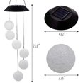 thumbnail image 2 of Campana de viento con bola de cristal solar, campana de viento solar LED móvil que cambia de color, luz colgante para patio al aire libre, porche, decoración de jardín, 2 of 2