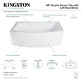 thumbnail image 5 of Aqua Eden VTDR663222L 66-Inch Acrylic Curved Rectangular Apron 3-Wall Alcove Tub, Left Hand Drain in Glossy White, 5 of 10