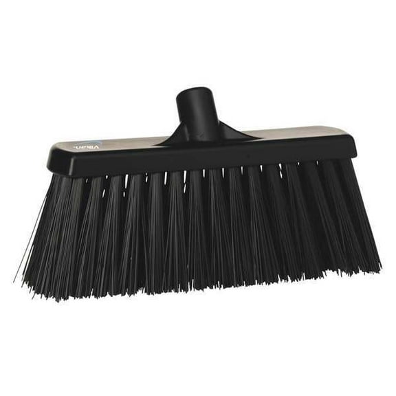 Remco 12 in Sweep Face Broom Head, Stiff, Synthetic, Black 29159