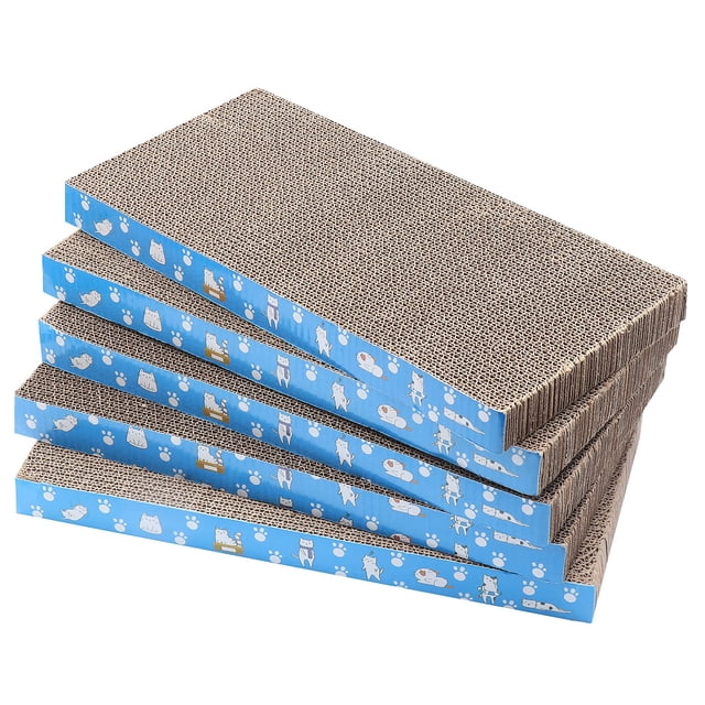 5 paquetes en 1 almohadilla para rascar gatos Mankaide cartón reciclable resistente y duradero
