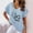 Blue#1, variant on Plus Size Tops for Women Viikei Womens Blouses and Tops Dressy,Womens Floral Tops for $5 Tops,Women V-neck Print T-Shirts Fashion Comfortable Female Blouses Khaki XXXL