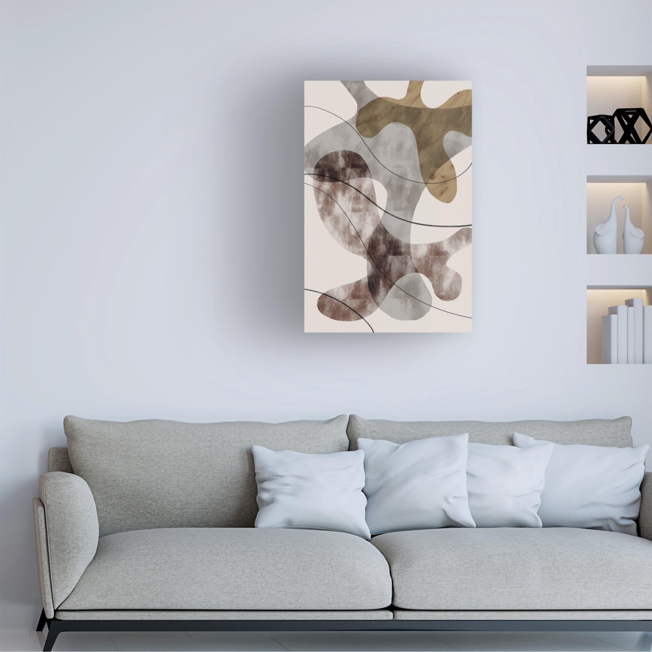 Canvas Wall Art - Pictufy Studio Ii 'Brown Seaweed' Wall Art for Living Room, Bedroom, or Office Décor by Trademark Fine Art - 22 x 32 Inches