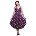thumbnail image 1 of Bimba Robe à Imprimé Floral pour Femmes Bretelles Spaghetti Col en V Midi Tenue de Plage-TP, 1 of 1