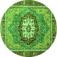 thumbnail image 1 of Ahgly Company Indoor Round Abstract Green Modern Area Rugs, 4' Round, 1 of 4