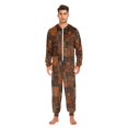 thumbnail image 3 of FORMRS Onesies Pajama for Adults Unisex Hoodie Winter Jumpsuit One Piece Sleepwear, Sizes S-2XL, Abstract Tribal Pattern, 3 of 7