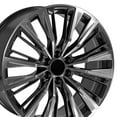 thumbnail image 5 of OE Wheels CA93 24 Inch Rims Fit Escalade-V Series Style 6x139.7 24x10 Gloss Gunmetal with Polished Face - Hollander 4869 (Set of 4), 5 of 5