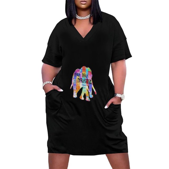 Vestido ancho con cierre de cremallera para mujer, auténtica ropa para mujer.