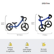 smarTrike Folding Balance Bike, safety gear included, 2 years+, Blue