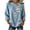 Blue, variant on Floral Print Tshirts for Women Cotton Linen 3/4 Sleeve Tunic Tops Crew Neck Casual Loose Tees for Summer Wear