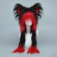 thumbnail image 4 of KOYPTL Soft Furry Cat Ear Hat with 2 Braids Winter Warm Furry Hat for Women Cat Ears Headwear for Cold Weather and Party Costume Accessories, 4 of 6