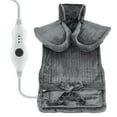 thumbnail image 3 of Heating Pad for Neck and Shoulders,Back Pain Relief,3 Heat Levels & 90-Mins Auto Shut Off,Machine Washable,Gifts for Dad,Women,Men,33"x24",Grey, 3 of 10