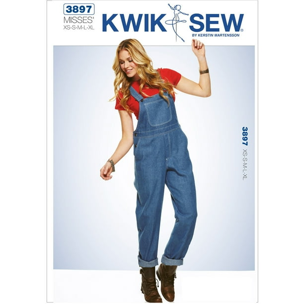 Kwik Sew Pattern Overalls, (XS, S, M, L, XL)