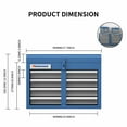 thumbnail image 4 of Portable 4 Drawer & Top Storage Tray Tool Box,Metal Tool Box,Hand Carry Tool Cases for Tools Storage,for Garage,Home or Workbench, 4 of 4
