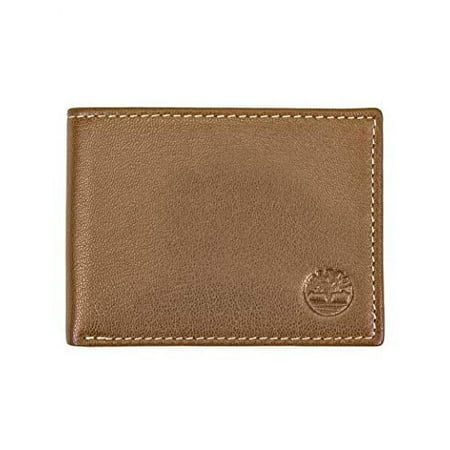 Timberland Men's Leather RFID Blocking Passcase Security Wallet, Tan