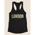 thumbnail image 3 of London England Pale Yellow Racerback Tank Women -Image by Shutterstock, Female x-Large, 3 of 4