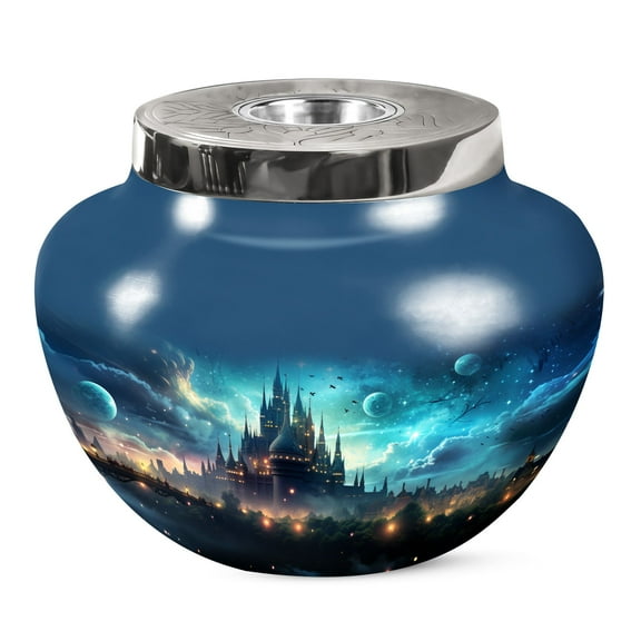 KARYLIZ Castle Urns - Memorial Ashes Unique - Burial Urns For Ashes (Size - 10 INCH)