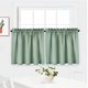 thumbnail image 2 of NANAN Cortinas cortas con textura de gofre para baño, cubierta impermeable para ventana de cocina, 30.0 x 30.0 in, color salvia, juego de 2, 2 of 7