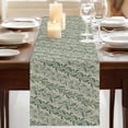 thumbnail image 3 of Table Runners 72 Inches Long Dress Scarves, Green Floral Farmhouse Kitchen/Dining Table Runner, Coffee Tablerunners, Spring Flowers Pattern Botanical Vintage 13x72 Inch, 3 of 9