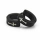 thumbnail image 3 of Los Hombres De Joyería De Moda Modelo Cruzado De Aro Negro Pendientes Pequeña Fernando huggie pendientes, 3 of 4