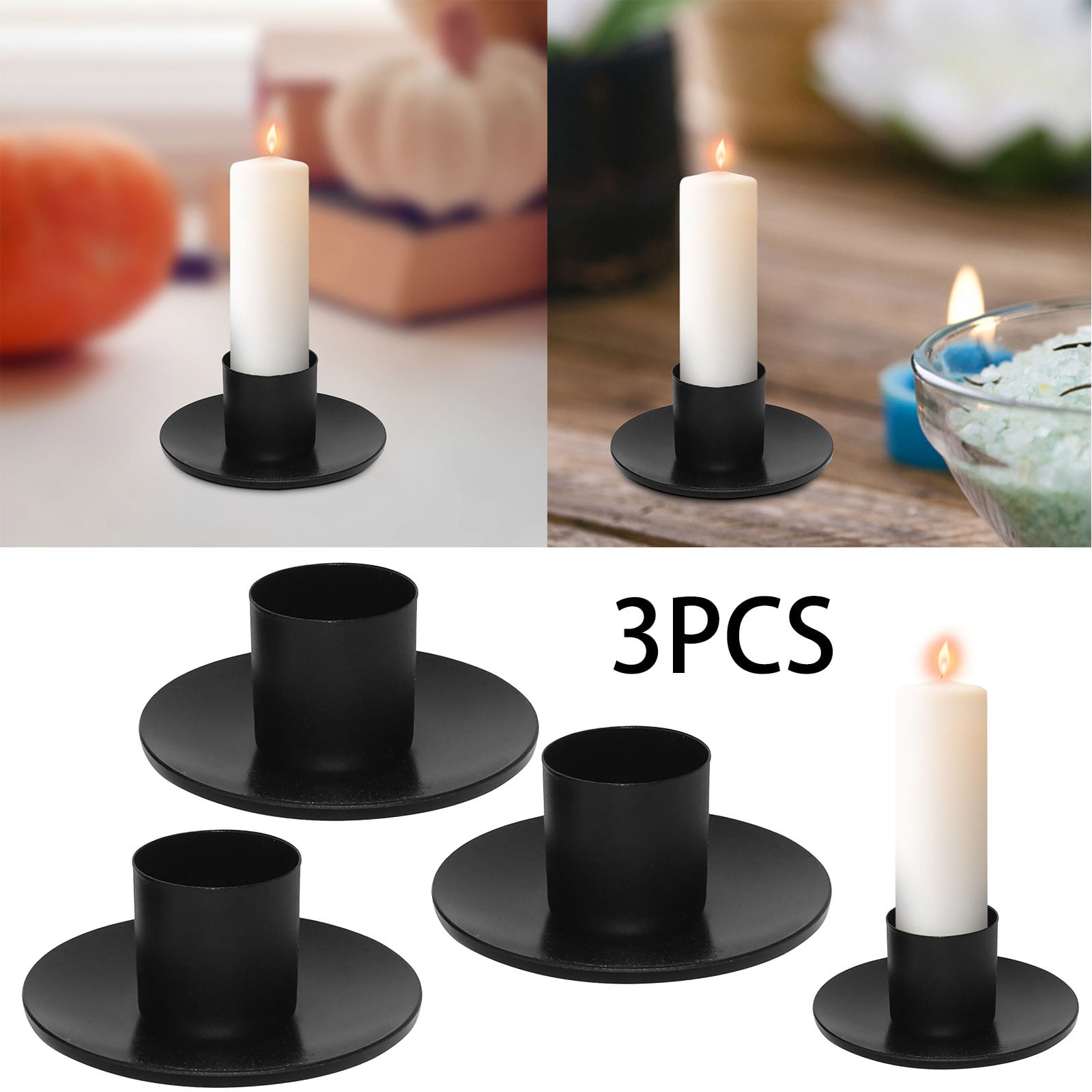 Black Decorative Cup Candle Holder 