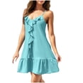 thumbnail image 4 of Neewe Robes d'Été pour Femmes 2026 Élégantes Chic Décontracté Grande Taille Classique Uni Col Rond Robe Mode S-TTG, 4 of 8