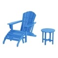 thumbnail image 3 of WestinTrends Dylan Outdoor Adirondack Chair With Ottoman And Side Table 3-Piece Set, Pacific Blue, 3 of 17