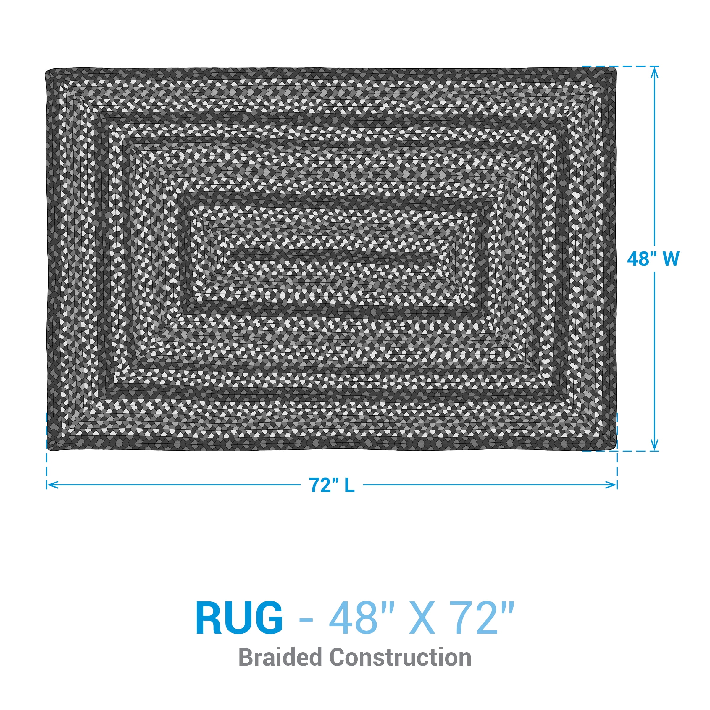 Park Designs Folk Art Braided Rectangle Rug 48'' x 72''