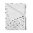 thumbnail image 2 of Floral Soft Flannel Fleece Blanket, Flowers in Pastel Tones on Plain Background Spring Vintage Inspired, Cozy Plush for Indoor and Outdoor Use, 60" x 80", White Violet and Pale Blue, by Ambesonne, 2 of 5
