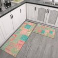 thumbnail image 2 of Pioneer Flower Floral Print Pattern Kitchen Rugs Sets Of 2, Anti Fatigue Non Slip Washable Floor Mats for Kitchen Sink Laundry, 17X30 Inch + 17X47 Inch, 2 of 6