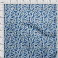 thumbnail image 4 of oneOone Velvet Medium Blue Fabric Abstract Craft Projects Decor Fabric Printed By The Yard 58 Inch Wide, 4 of 4