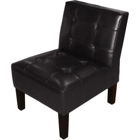 Garret Sofa CM6310 in Black Bonded Leather Match w/Options Toledo Tufted Chair, Black Bonded Leather - Walmart.com