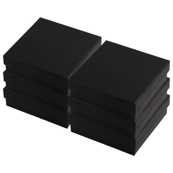 YSNOOWE 6Pcs Jewelry Case in Black Paperboard for Travel and Everyday Use