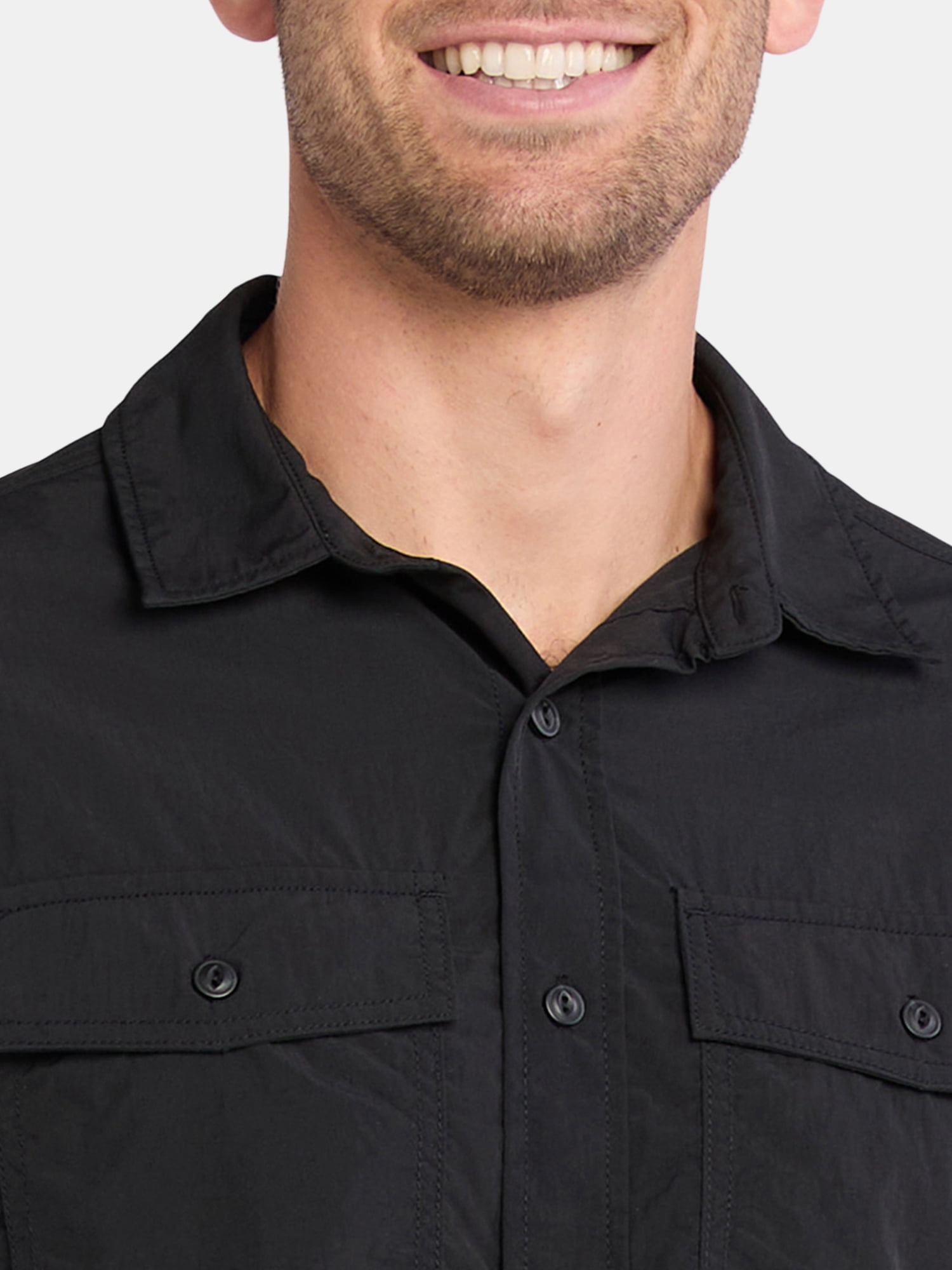 Ozark Trail Men's and Big Men's Upstream Shirt with Long Sleeves, Sizes S-3XL