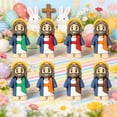 thumbnail image 2 of 50PCS Mini Christ Figurines for Easter Egg Stuffers - 3.4 x 2.8 cm PVC Religious Figures for Decor, Gifts, & Spiritual Reflection (Warm Friendly Expression), 2 of 8