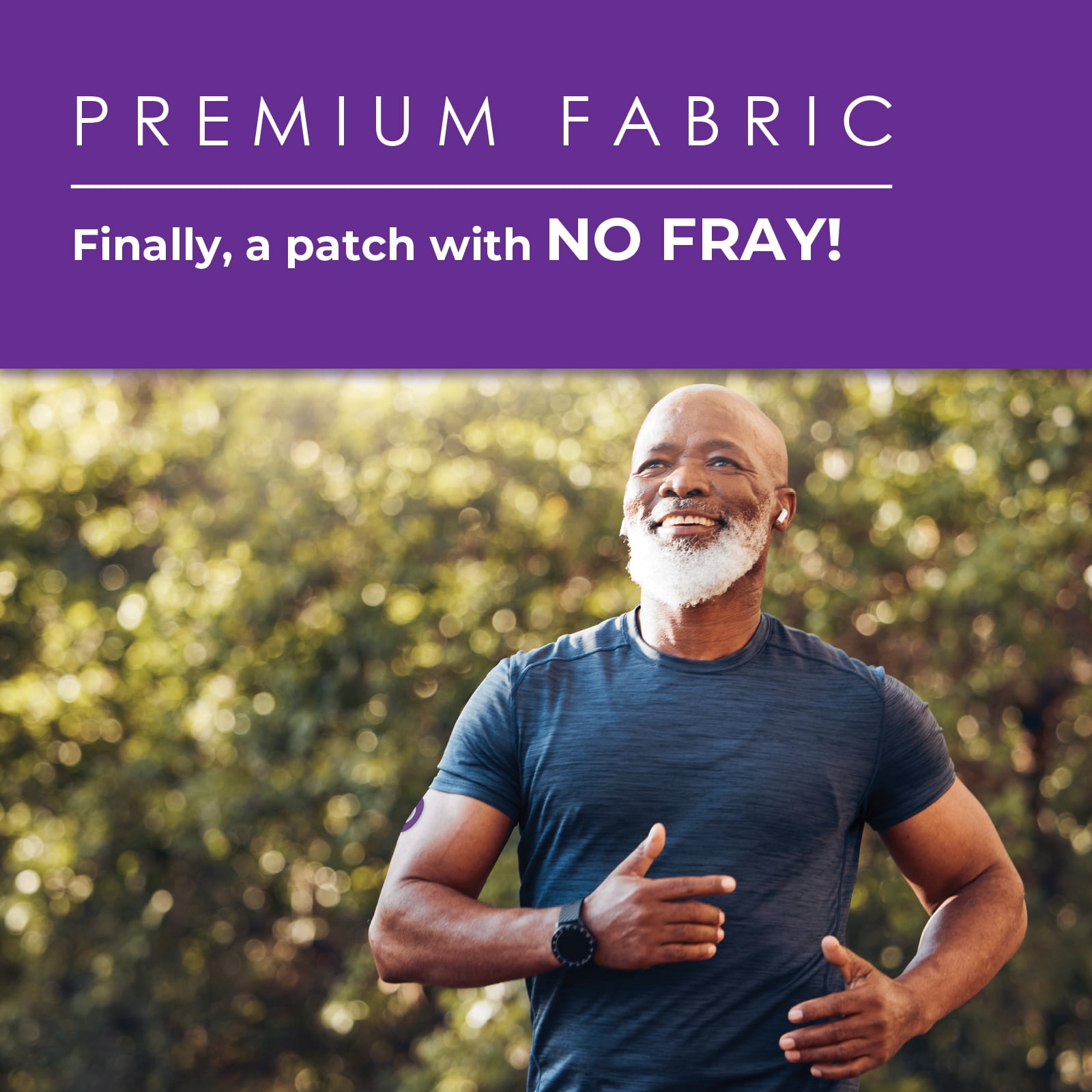 CoverGuard CGM Overpatch | Freestyle Libre 3 | Purple Center-cut Design| 25-Count | Waterproof Adhesive | Anti-Fray | Easy Application & Removal | Sensor Protection