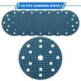 thumbnail image 4 of 50 piezas de discos de lijado de 6 pulgadas con 15 agujeros, papel de lija de 120 granos, universal para reparación automotriz, azul, 4 of 7