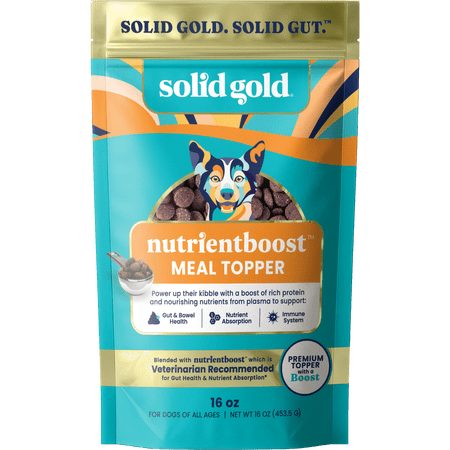 Solid Gold Nutrientboost Meal Topper for Dogs, Kibble Meal Topper for Support Digestion & Nutrient Absorption, 16oz