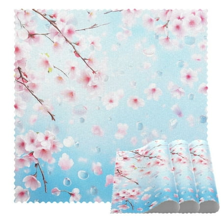 

Placemats Set of 4 Non Slip Washable Table Placemats Blooming Cherry Spring Pink