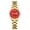 Women's Red Gold Digital Dual Calendar, variant on Women's fashion ultra-thin steel strap watch with dual calendar, luminous, waterproof, trendy digital Korean-style quartz watch, non-mechanical automatic women's wristwatch