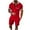 Red, variant on Aofany Two Piece Short Outfits Men Color Block Tracksuits Sport Summer Short Sleeve and Shorts Set for Men