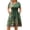 Green Floral PA171, variant on Womens Plus Size Summer Dress Short Sleeve Casual Mini Dresses Empire Waist T-Shirt Dress with Pockets